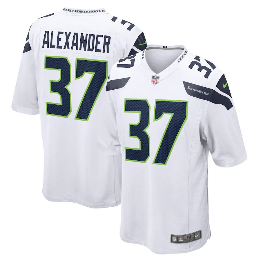Men Seattle Seahawks #37 Shaun Alexander Nike White Retired Player Game NFL Jersey
